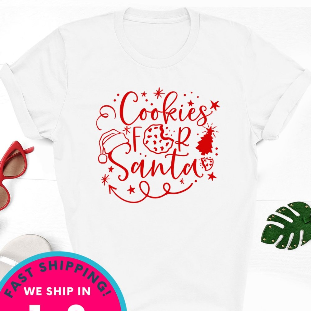 Cookies for Santa shirt unisex gildan Christmas